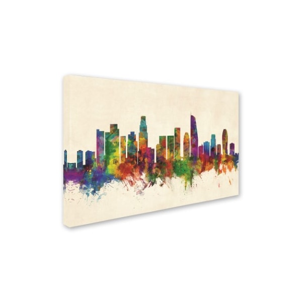 Michael Tompsett 'Los Angeles California Skyline' Canvas Art,22x32